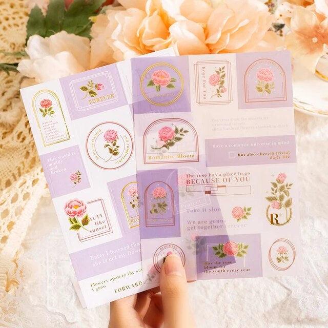 The Tender Rose Series Pet Stickers - Journal Carnival