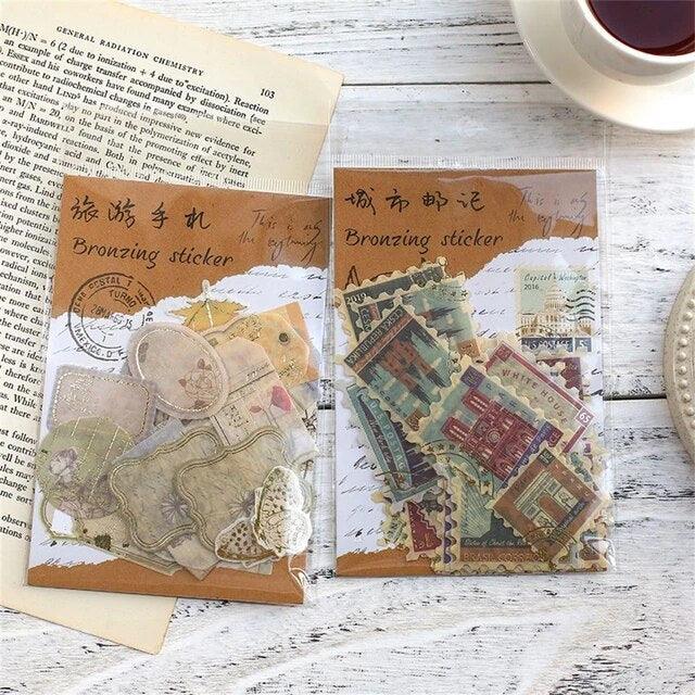 Vintage bronzing Stickers - Journal Carnival