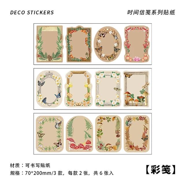 Vintage Time Letterhead Label Stickers - Journal Carnival