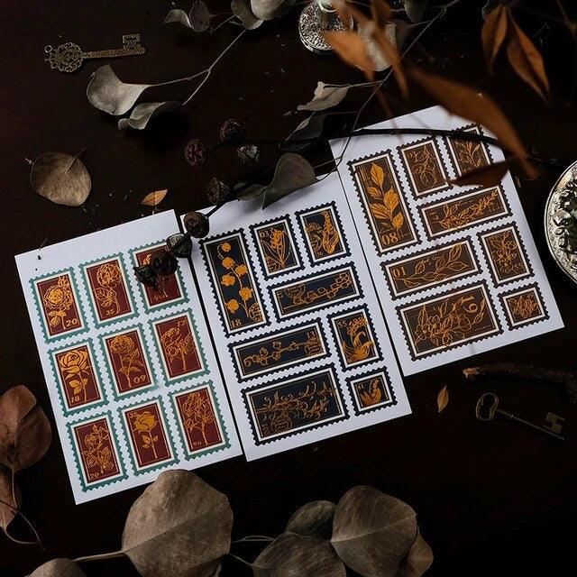 Hot Stamping Bronzed Material Stickers - Journal Carnival