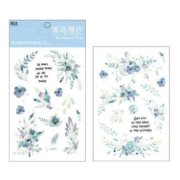 Pastel Floral Rub-on Stickers