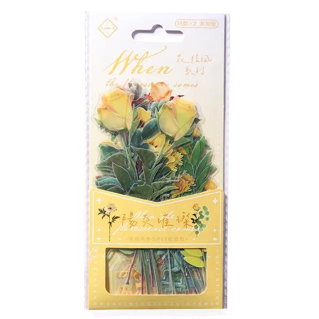 Pet flower Stickers - Journal Carnival