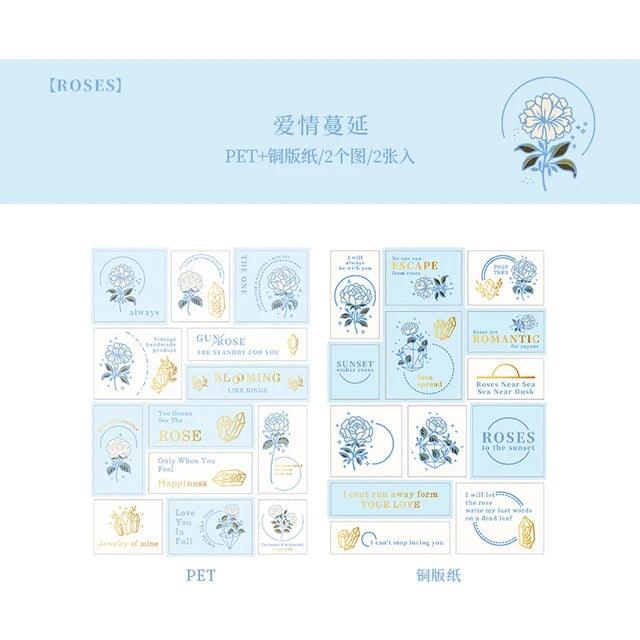 The Tender Rose Series Pet Stickers - Journal Carnival