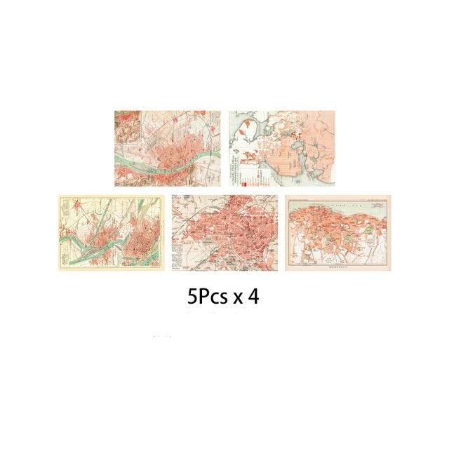 Retro Map Sulfuric Acid Paper - Journal Carnival