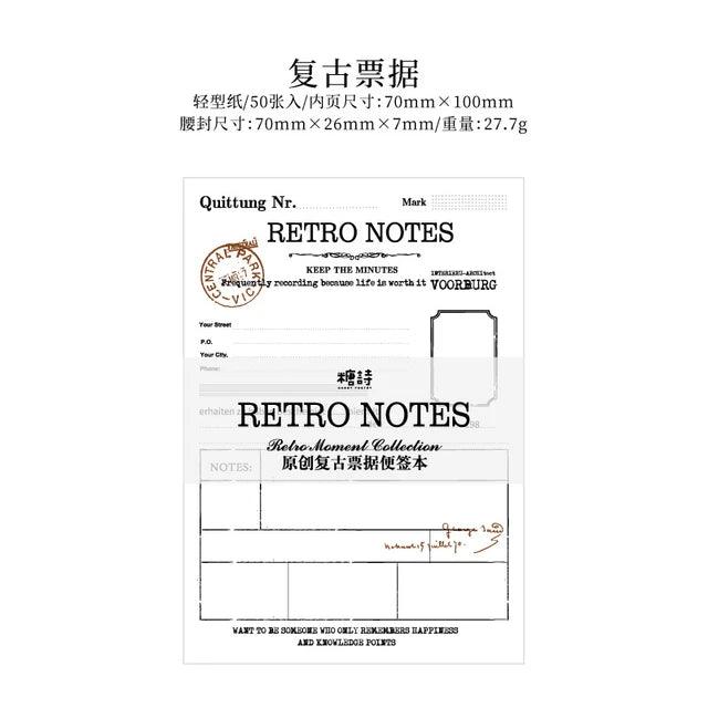 Retro Moment Collection Series Memo Pad - Journal Carnival