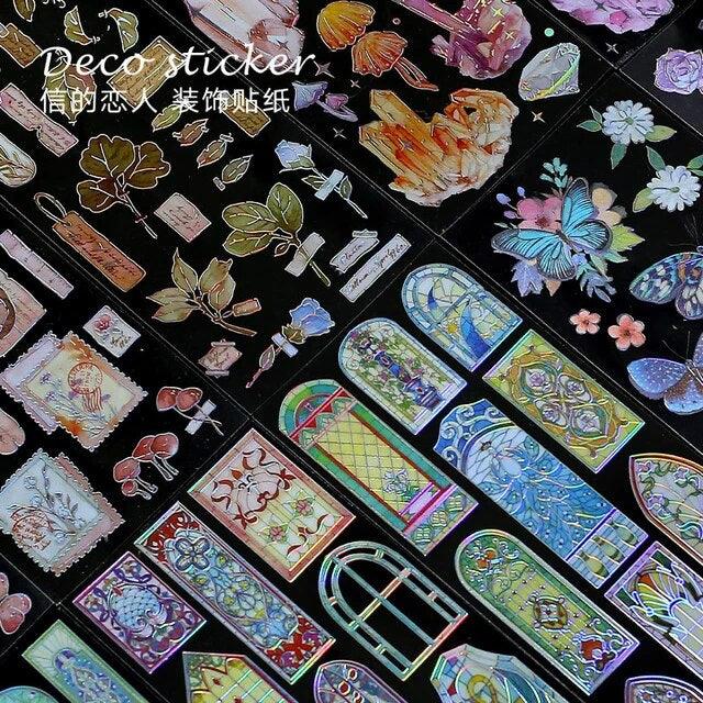 Silver Foil Deco stickers - Journal Carnival