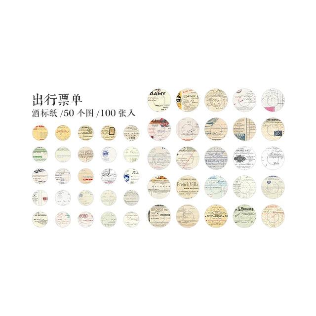Time Button Vintage Stickers - Journal Carnival