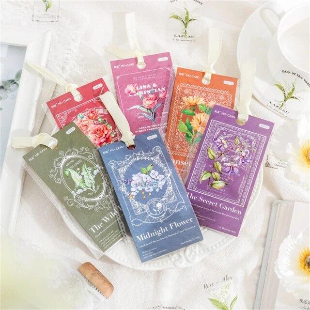 Floral note series stickers - Journal Carnival