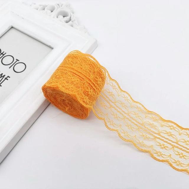 Colorful Lace Fabric Ribbon - Journal Carnival
