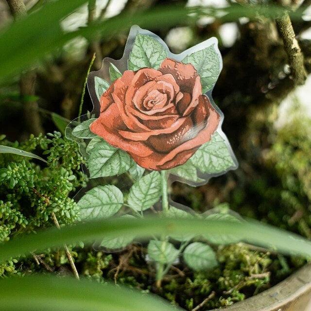 Romantic Rose Series Flower Sticker - Journal Carnival
