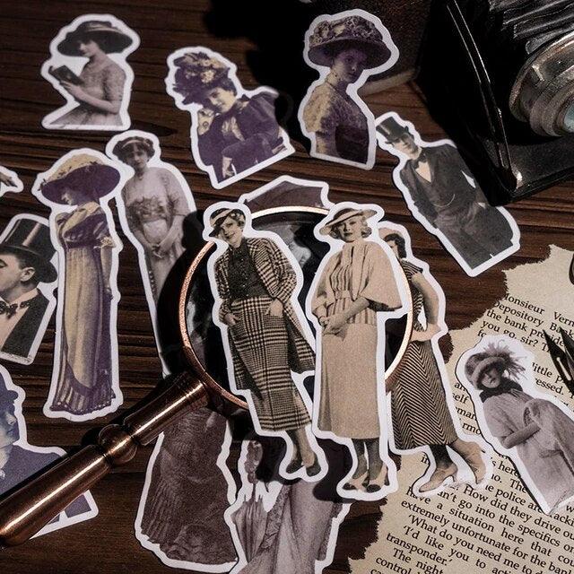 Vintage Retro Character Stickers - Journal Carnival