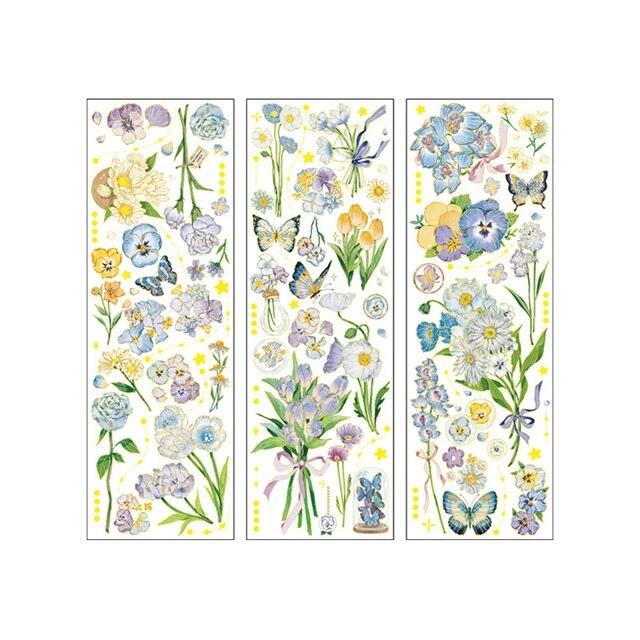 Dazzling Flowers Series Pet Stickers - Journal Carnival