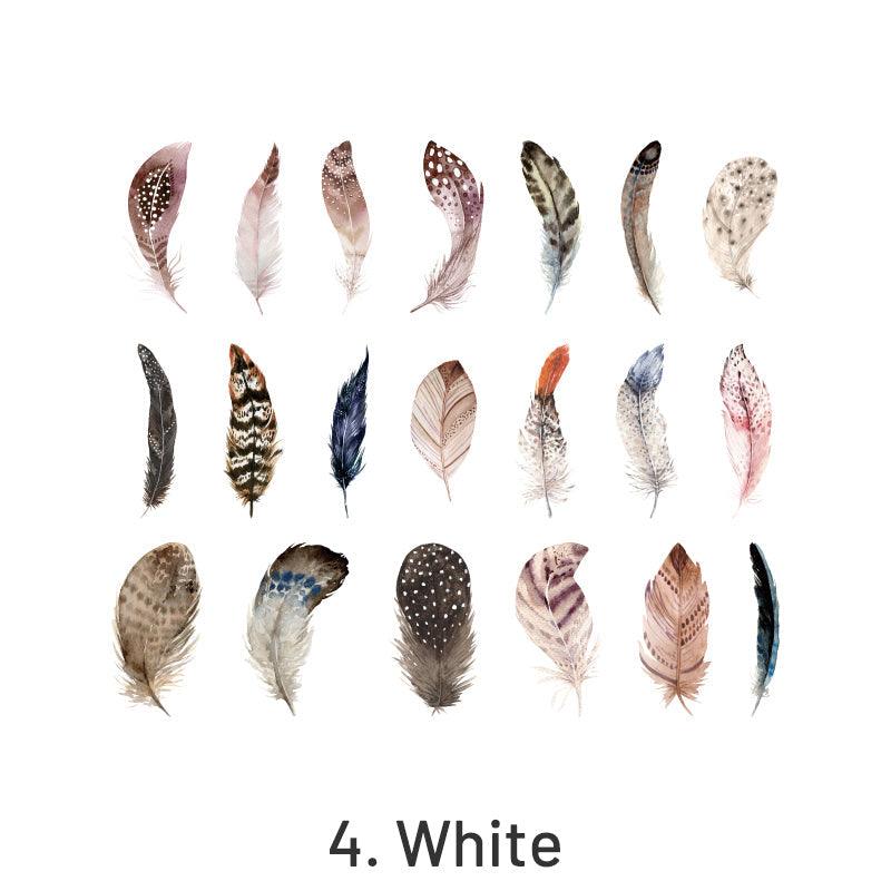 Colorful Feather Pet Sticker - Journal Carnival