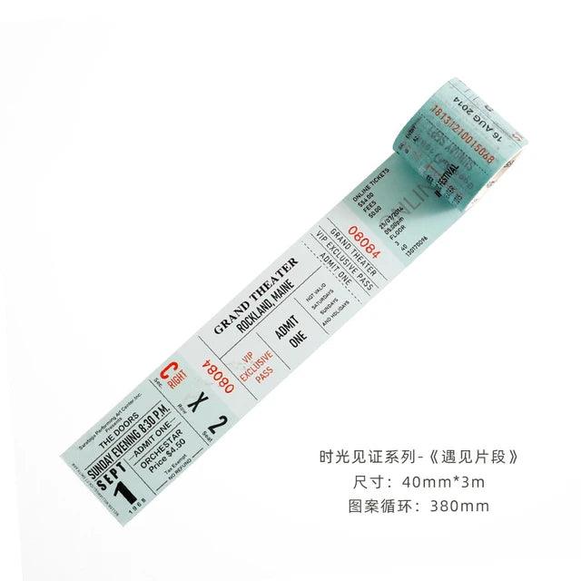 Old Ticket Travel Series Washi Tape - Journal Carnival