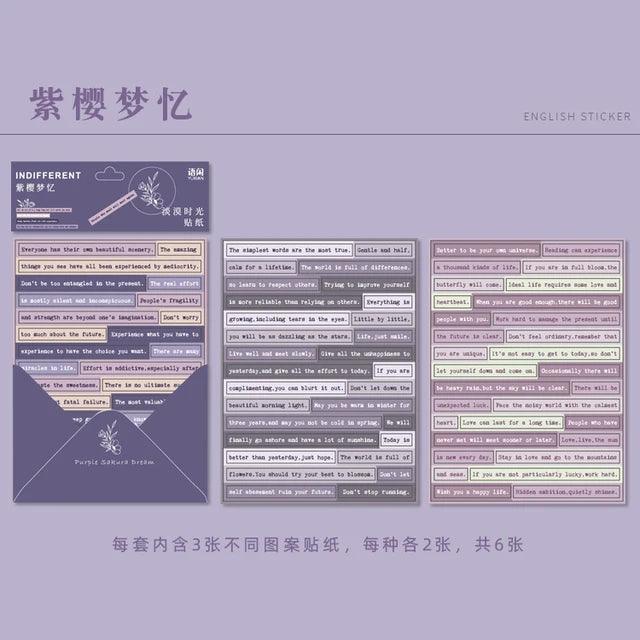 Retro English phrases Deco Sticker - Journal Carnival