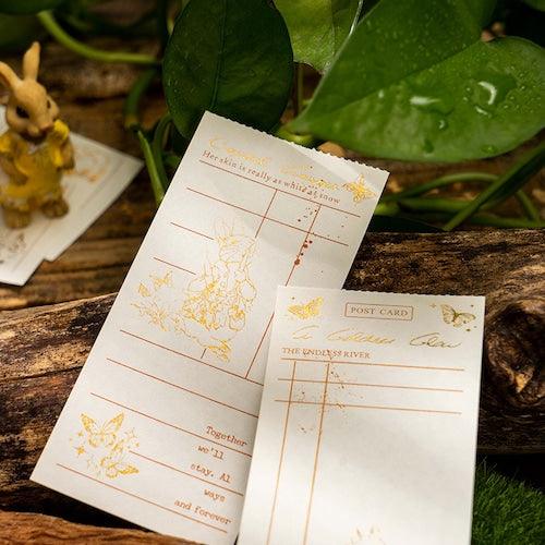 Fantasy Forest partly gold foil memo pad - Journal Carnival