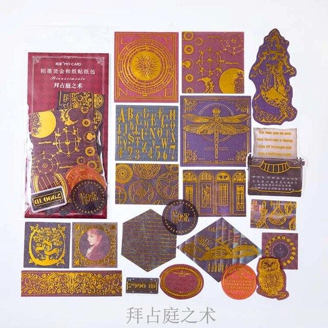Gold Foil Scrapbook Sticker - Journal Carnival