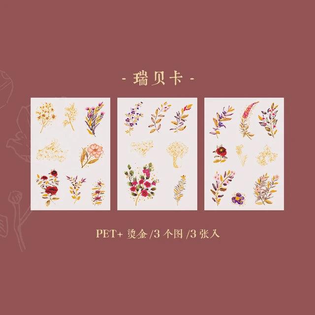 Golden Flower Language Series Pet Sticker - Journal Carnival