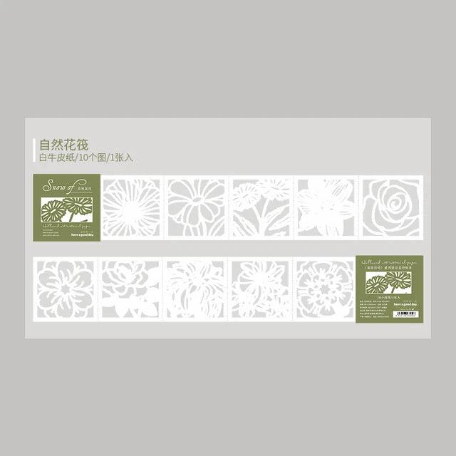 Hollow Lace Folded Card Paper - Journal Carnival
