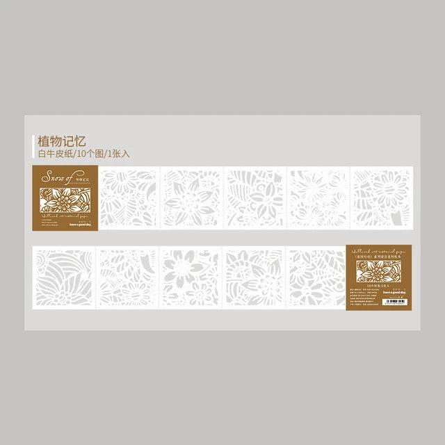 Hollow Lace Folded Card Paper - Journal Carnival