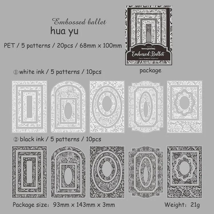 Lace Border Die Cut Pet Sticker - Journal Carnival
