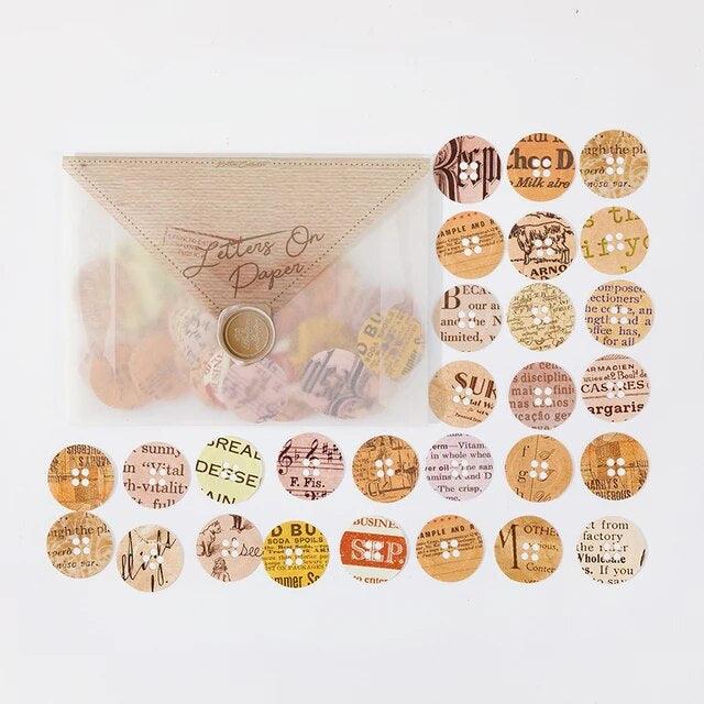 Button style Journal Stickers - Journal Carnival