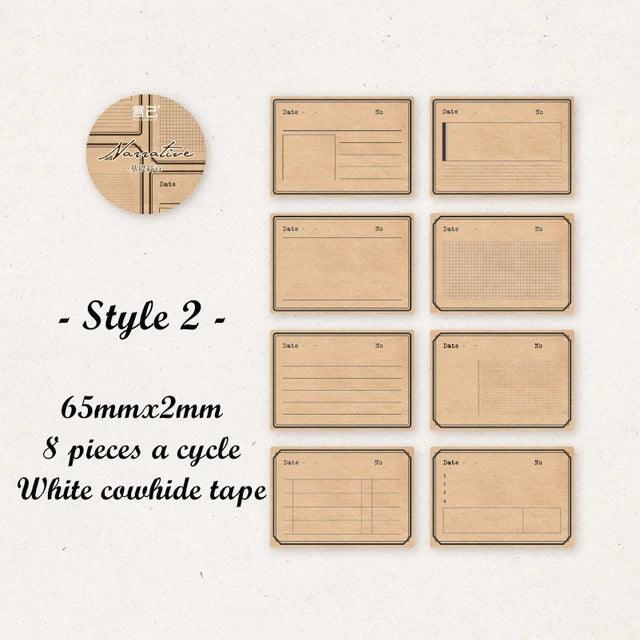 Memo Classic Border Label Pet Tapes - Journal Carnival