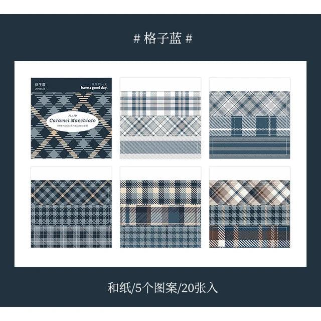 Caramel Macchiato plaid sticker book - Journal Carnival