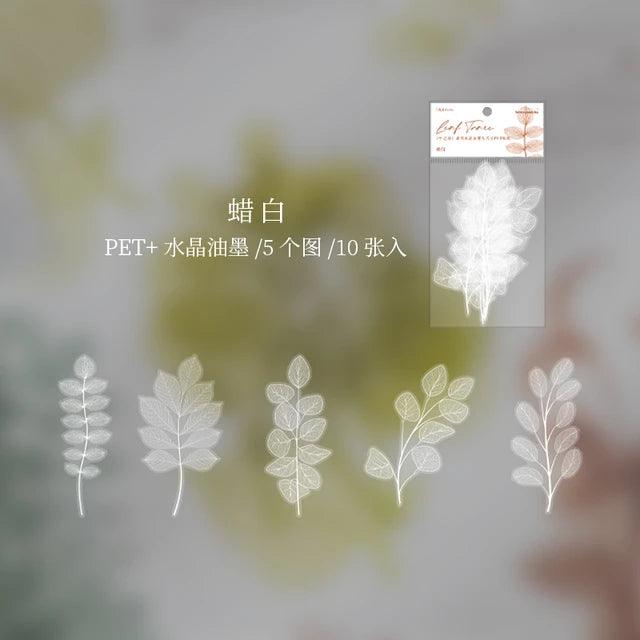 Vein of leaves Series Pet Stickers - Journal Carnival