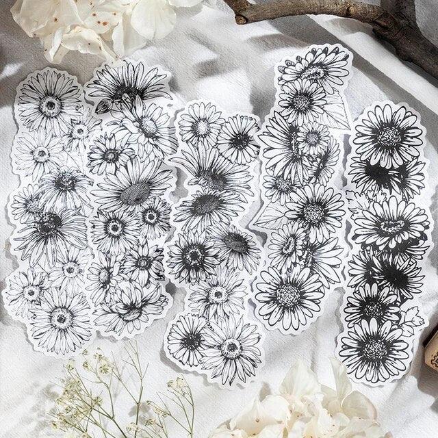 Vintage Die-Cut Floral Stickers - Journal Carnival