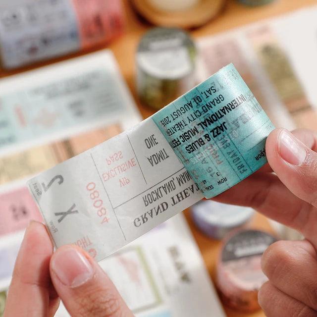Old Ticket Travel Series Washi Tape - Journal Carnival
