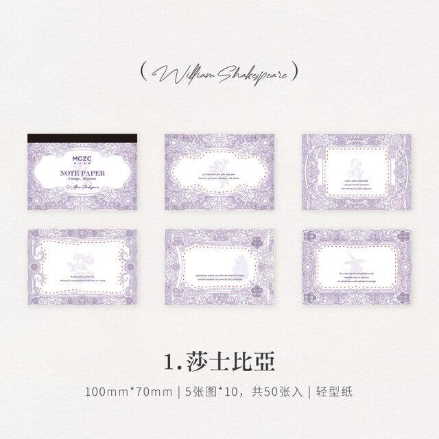 Poetry Flower Frame Memo Pad - Journal Carnival