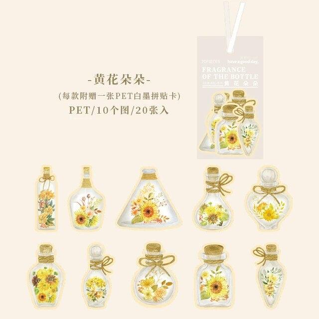 Flower in Bottle Series Pet Sticker - Journal Carnival