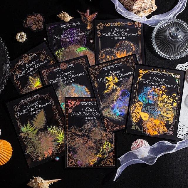 Stars Fall into Dreams Series Hot Stamping Sticker - Journal Carnival