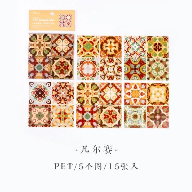 China Pattern Porcelain Stickers - Journal Carnival