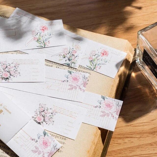 Summer flower letter series memo papers - Journal Carnival