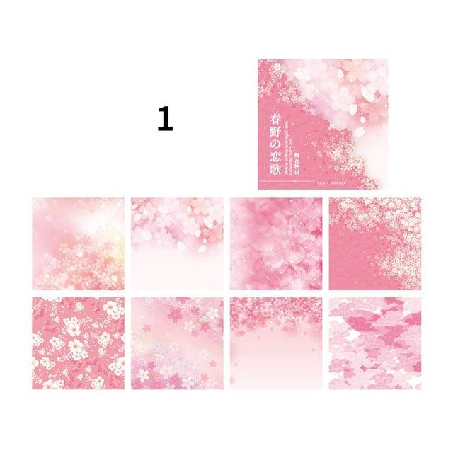 Japanese Flowers Series Scrapbook Paper - Journal Carnival
