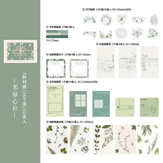 Retro Paper and stickers pack - Journal Carnival