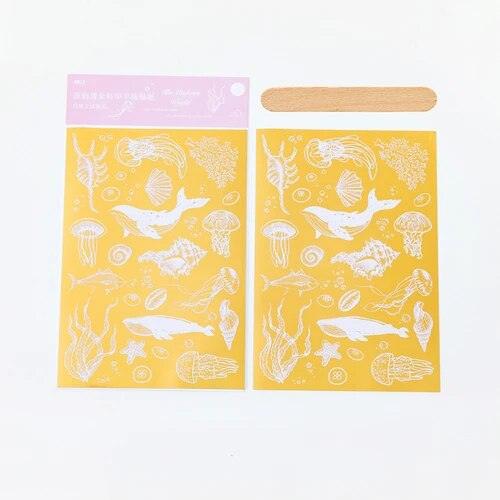 Gold foil Rub-On stickers - Journal Carnival