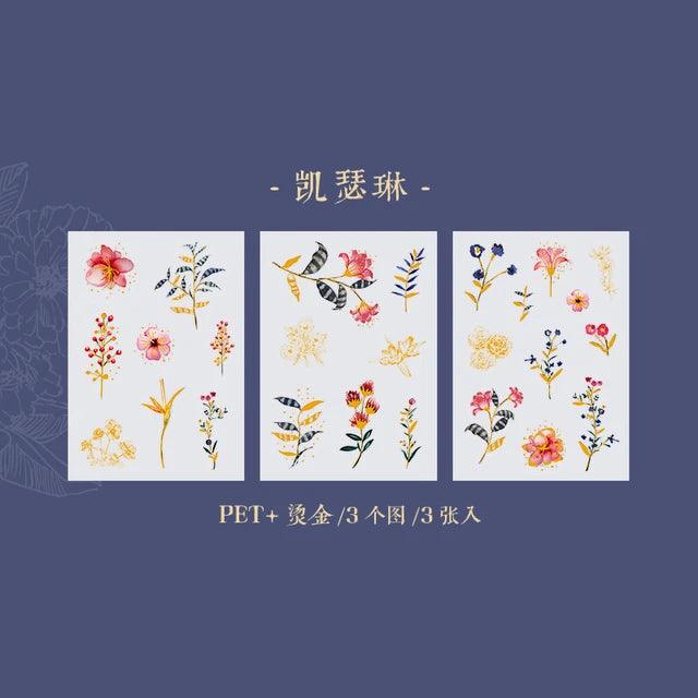 Golden Flower Language Series Pet Sticker - Journal Carnival