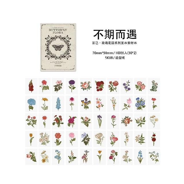 Vintage Flower Notes Paper Book - Journal Carnival