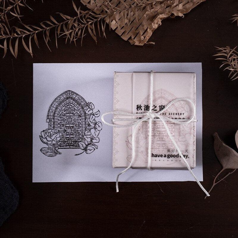 Vintage Baroque Frame Wooden Stamps - Journal Carnival