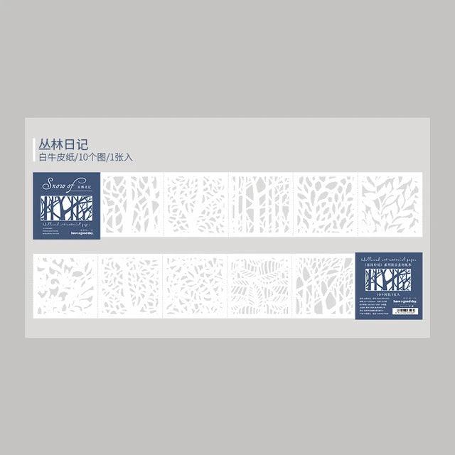 Hollow Lace Folded Card Paper - Journal Carnival