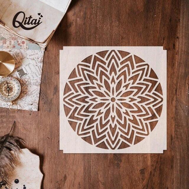 Layering plastic scrapbooking Stencils - Journal Carnival