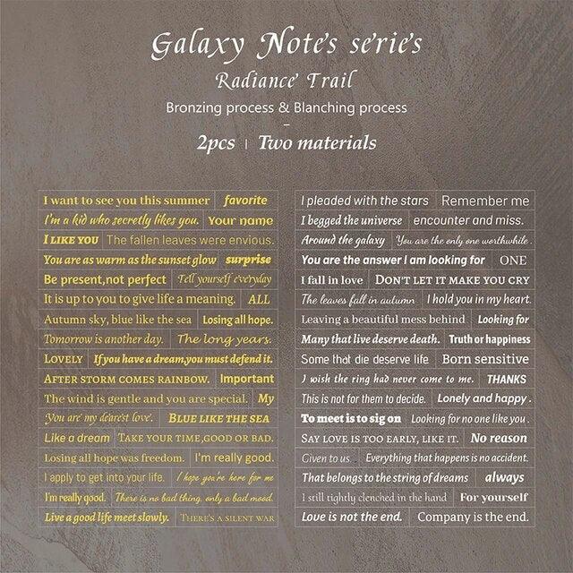 Galaxy Note Series Phrase Sticker - Journal Carnival
