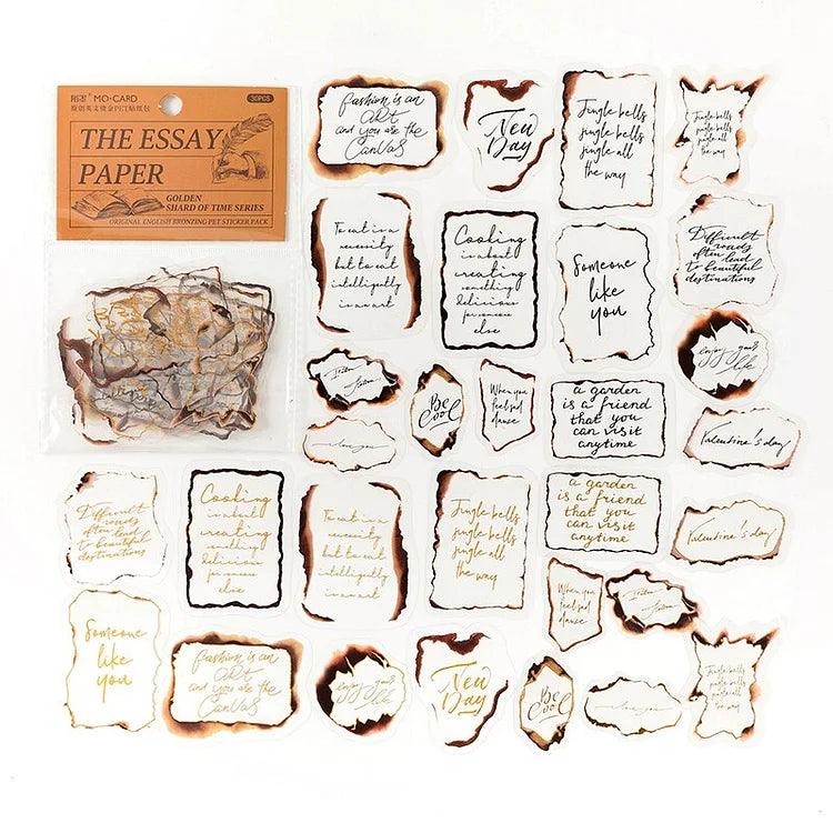 Vintage Bronzing Stickers - Journal Carnival
