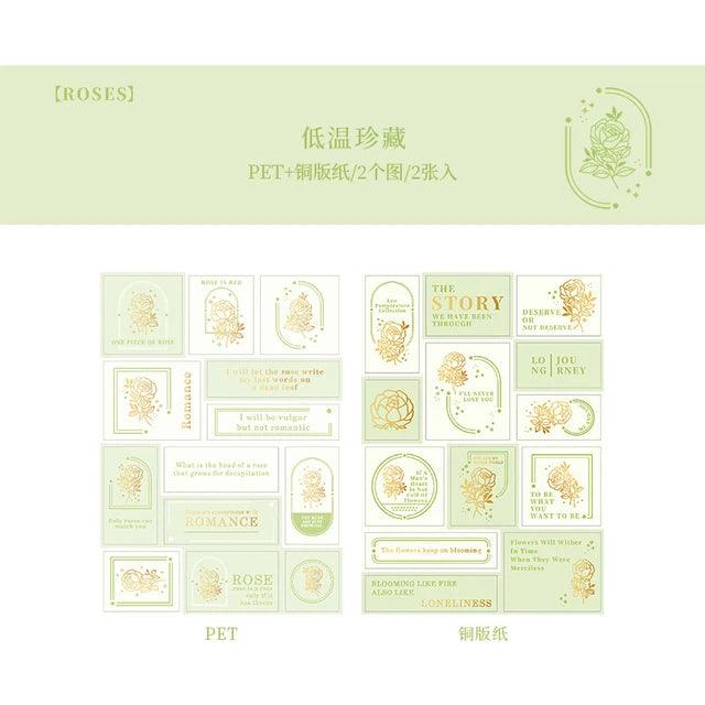 The Tender Rose Series Pet Stickers - Journal Carnival