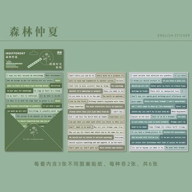 Retro English phrases Deco Sticker - Journal Carnival