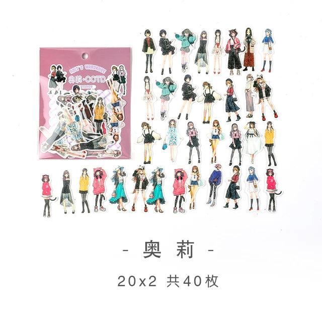 Kawaii character washi sticker - Journal Carnival