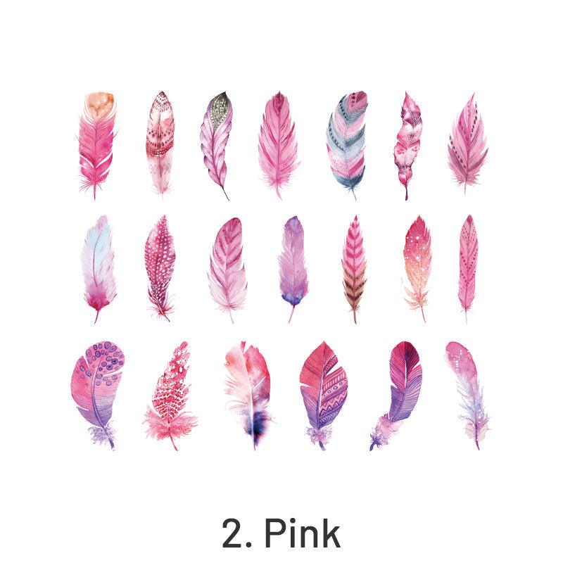 Colorful Feather Pet Sticker - Journal Carnival